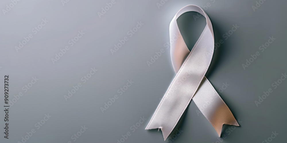 White Ribbon of Hope: A poignant symbol of support and awareness on a ...