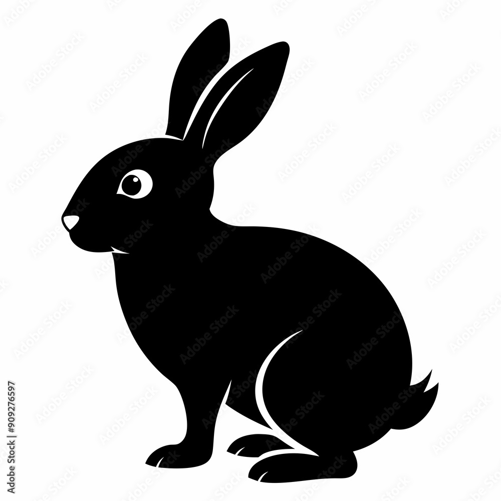 Obraz premium Beautiful hare vector illustration 