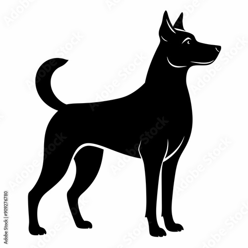 Beautiful dog vector illustration 