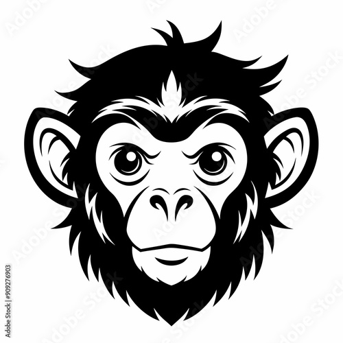 Monkey head vector illustration 