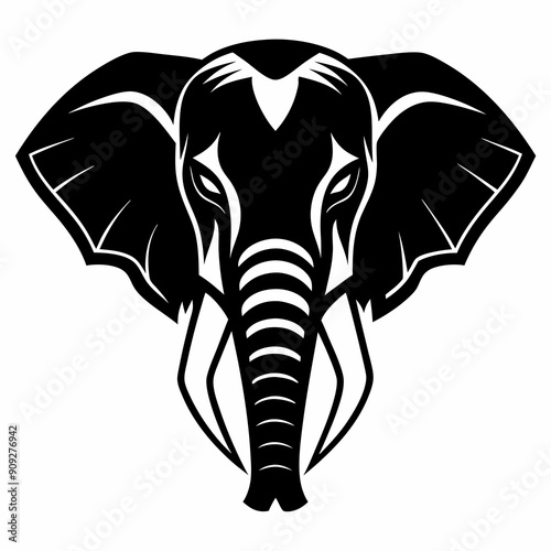 Elephant head vector illustration 