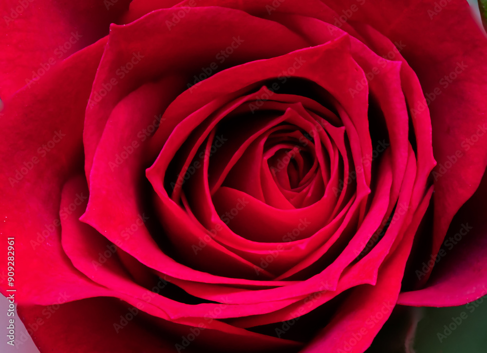 Red rose flower top view, macro with image stacking Red rose flower top view, macro with image stacking
