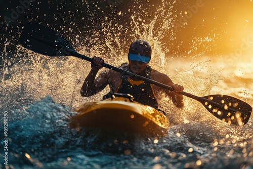 kayaking in the river