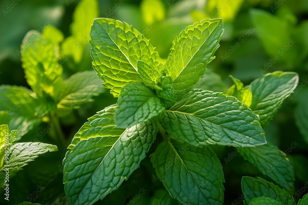 mint leaves in the garden mint leaves in the garden