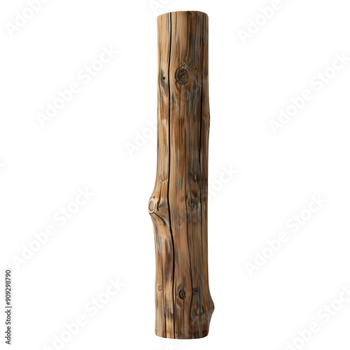 Wooden pole standup  rich texture 
