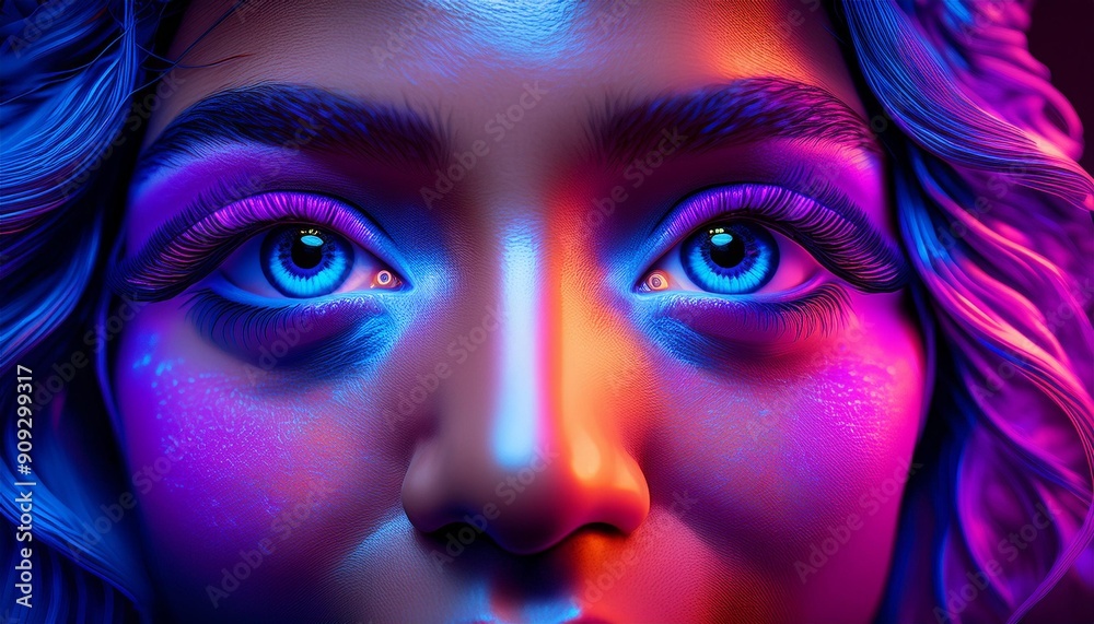 Woman's eyes filled with genuine warmth and kindness.