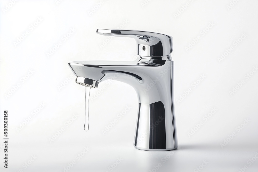 isolated on white background silver tap isolated on white background silver tap