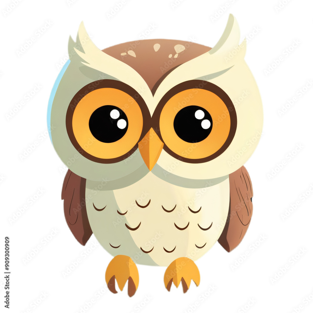 Fototapeta premium clipart isolated of cute owl bird illustration