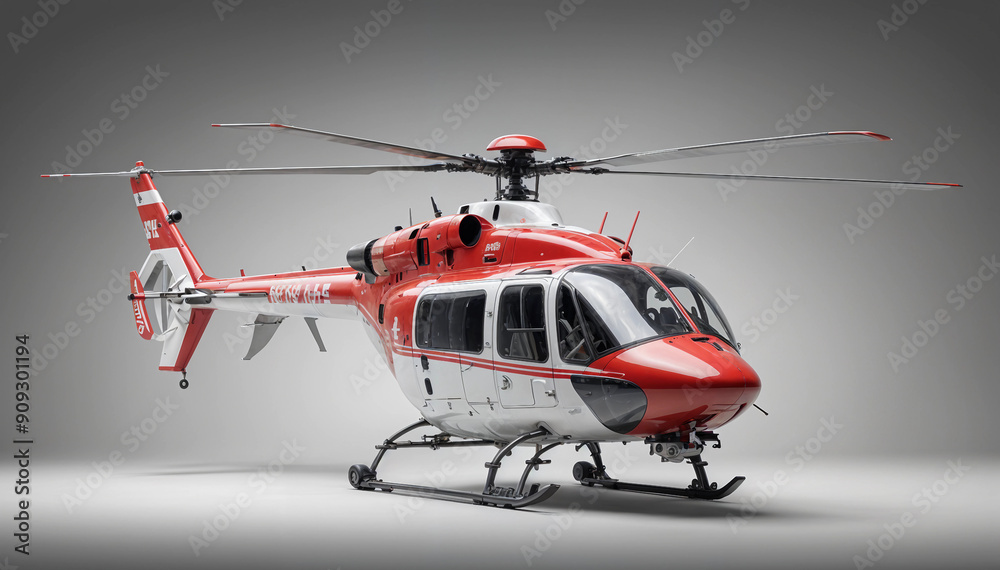 Rescue helicopter isolated white background
Rescue helicopter isolated white background