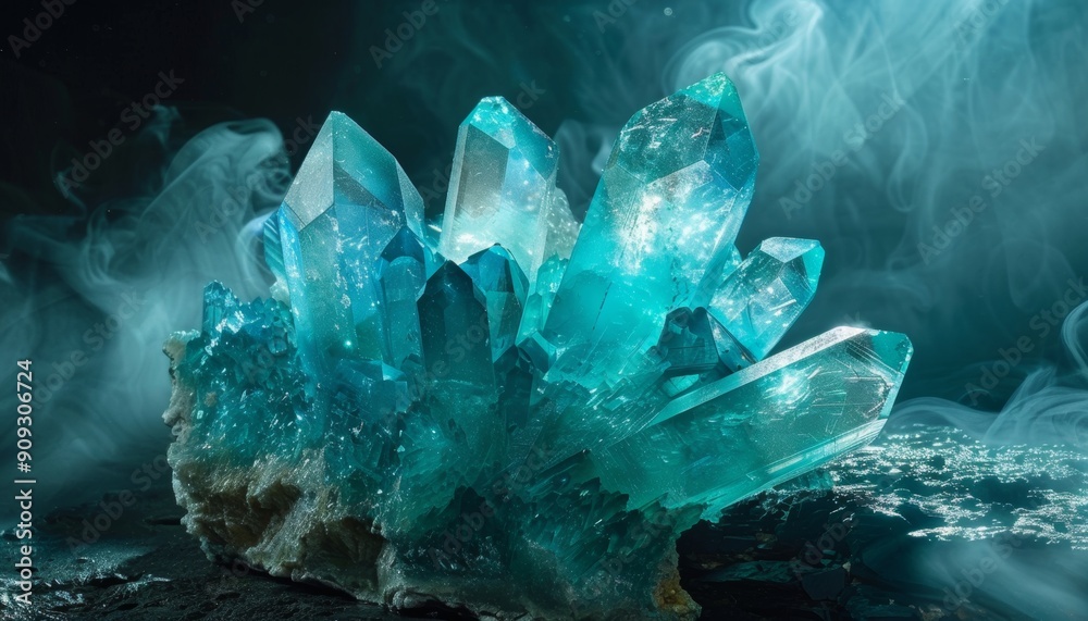Crystal Aquamarine. Stone Cat's eye quartz mineral. Crystal Aquamarine. Stone Cat's eye quartz mineral.