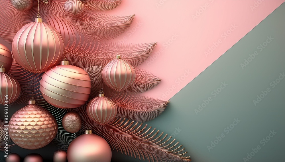Fototapeta premium Graphic images, Christmas, stylish, simple, beautiful, light, gradient, background images. Generated by AI