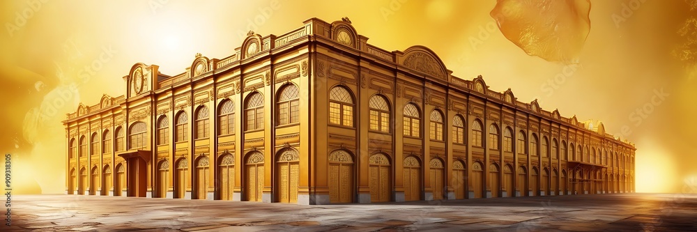 Obraz premium luxurious style and beautiful landscaping on background VIP parties set the stage for extravagant indulgence and elite socialization