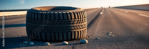 Technician man replacing winter and summer tyre for safety road trip. Transportation and automotive maintenance concept