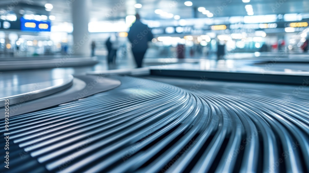 Luggage Conveyor Belt at Airport Luggage Conveyor Belt at Airport