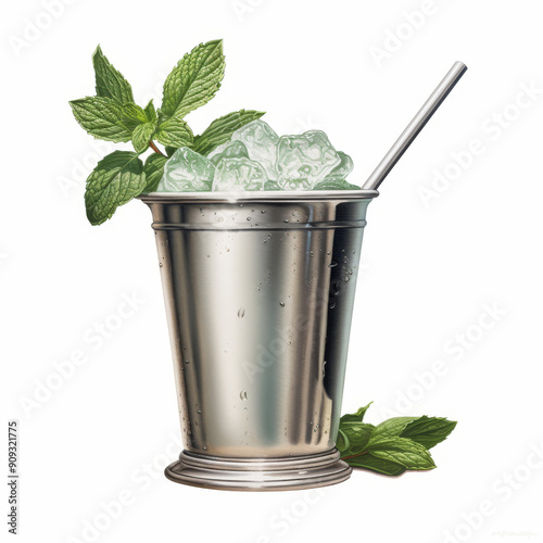 Mint julep watercolor