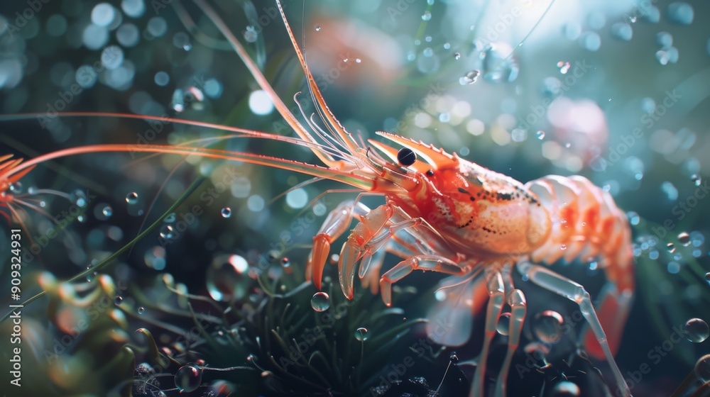 shrimp in water shrimp in water