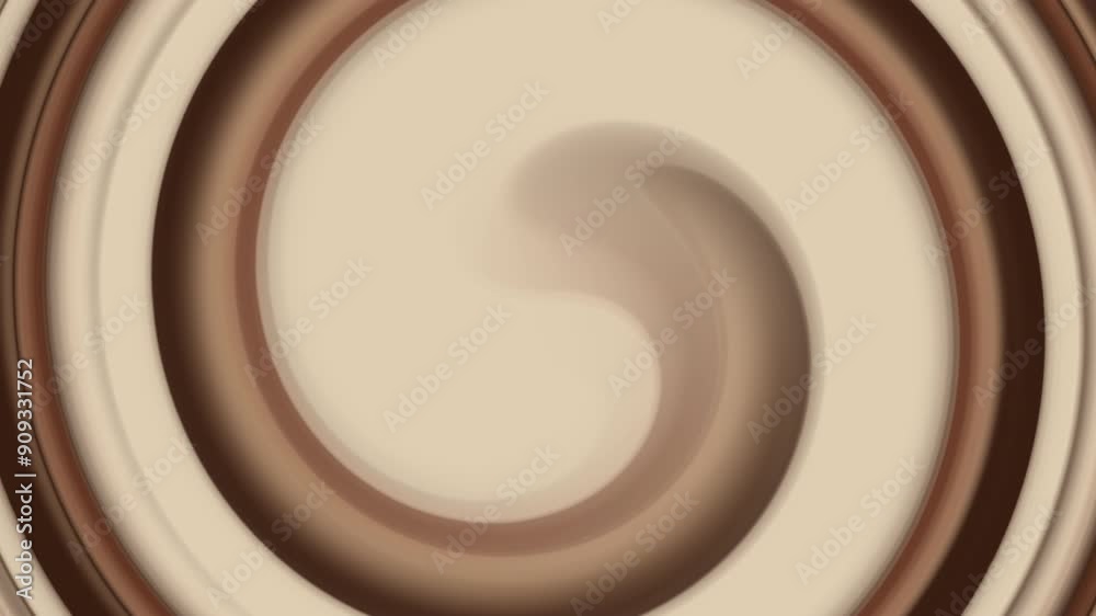 Beige background swirls like milk coffee liquid being stirred, perfect for advertising, promotion of coffee or milk products and business