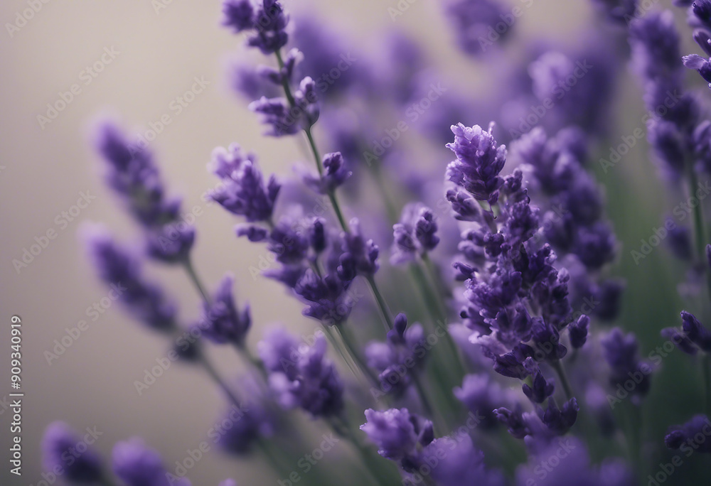 Obraz premium Bouquet of lavender flowers isolated on transparent background