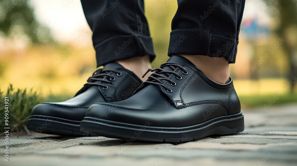 Black Leather Shoes with Laces Black Leather Shoes with Laces