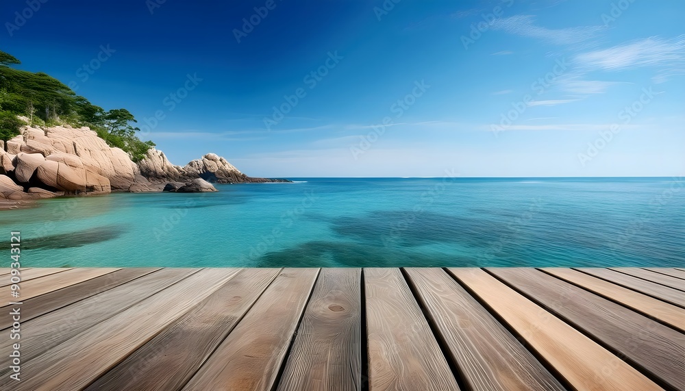 Fototapeta premium Wooden pier in the sea