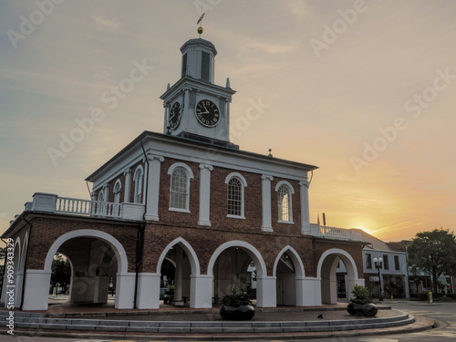 Sunrise behind the Market House in Fayetteville, North Carolina photo