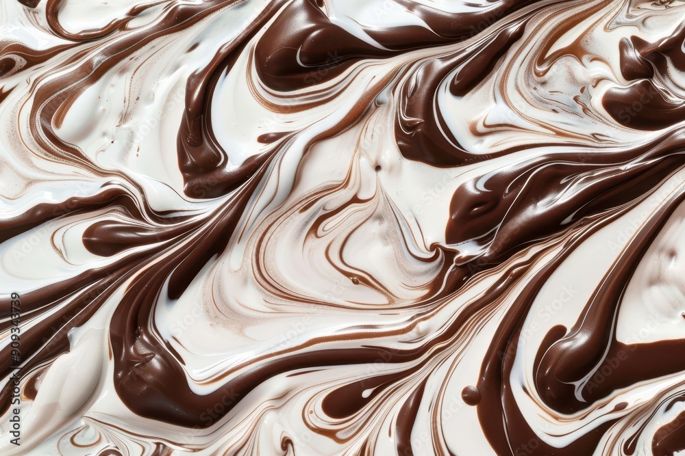decadent swirls of glossy melted chocolate rich texture mouthwatering indulgence on pristine white decadent swirls of glossy melted chocolate rich texture mouthwatering indulgence on pristine white
