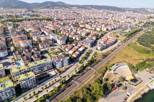 Derince, Kocaeli, Turkey. Derince is a town in Kocaeli province, Turkey. Aerial view with drone. photo