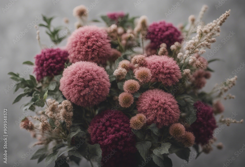 Summer season flowers bouquet made with Amaranth isolated on transparent background Summer season flowers bouquet made with Amaranth isolated on transparent background