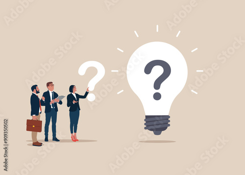 Choice dilemma solution. Solution solving problem, answer to hard question or innovation help business success. Flat vector illustration