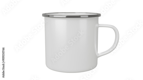 Coffee Camp Mug on isolated background. 3d render