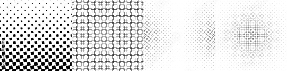Monochrome geometrical pattern collection Monochrome geometrical pattern collection