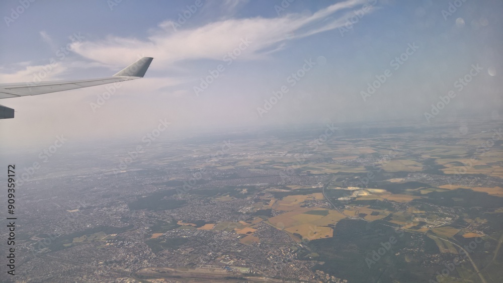 Fototapeta premium view from airplane window