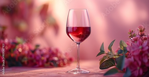 Red Wine in Elegant Setting