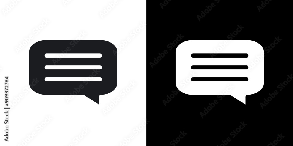 Comment icon flat line symbol set. Comment icon flat line symbol set.