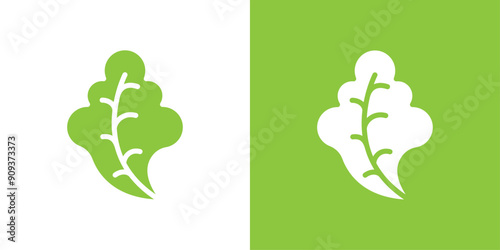 Lettuce icon flat line symbol set.