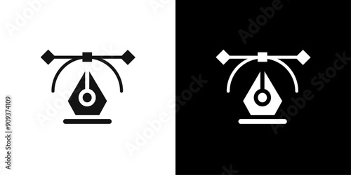 Vector icon flat line symbol set.