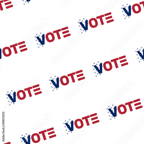 seamless word VOTE in the c...