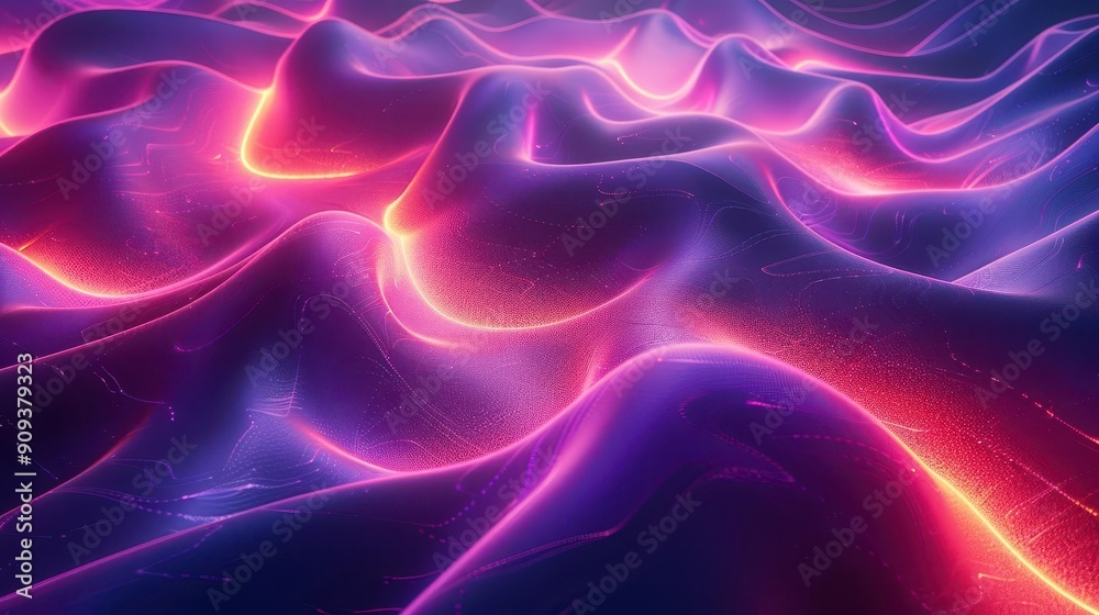 3d rendered abstract wallpaper with undulating neon forms flowing through an ultravioletlit space creating a mesmerizing psychedelic effect
