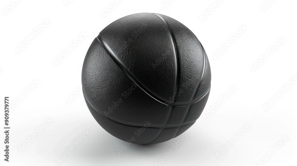 Black Basketball Isolated on White Background Black Basketball Isolated on White Background