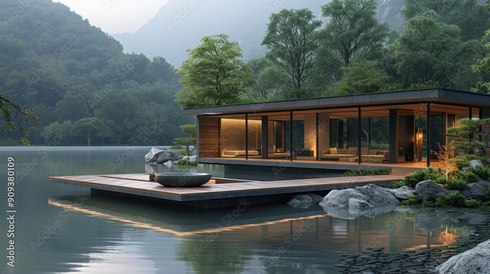 Modern House on a Lake Modern House on a Lake