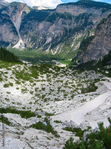 scenic landscape in the italian dolomites photo