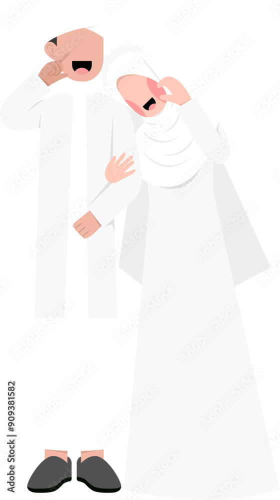 Obraz premium Illustration Of Muslim Wedding Couple