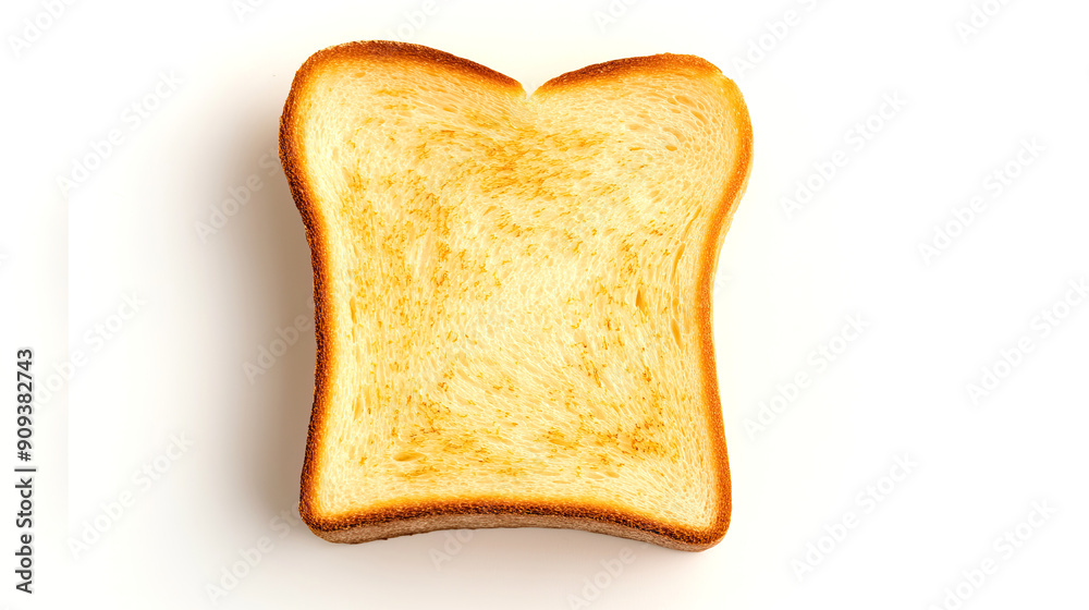 one single empty toast bread isolated on white background one single empty toast bread isolated on white background