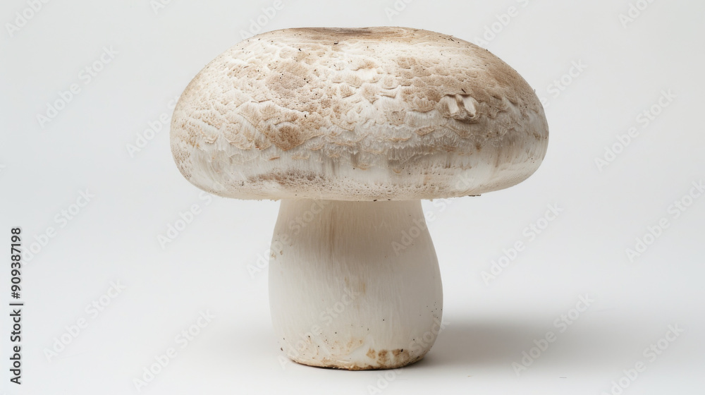 A whole champignon mushroom isolated on white A whole champignon mushroom isolated on white