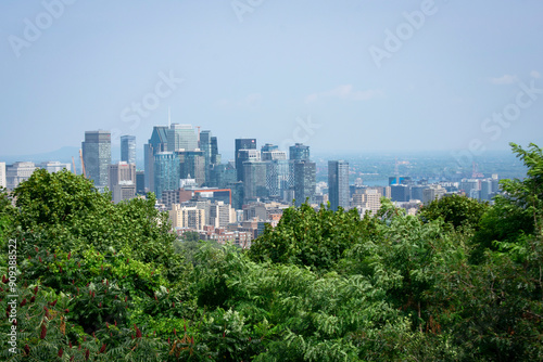 City skyline with skyscrapers
