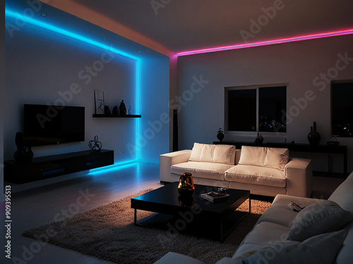 modern futuristic interior design 