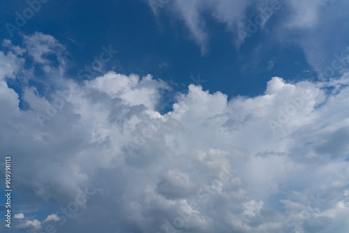 white fluffy clouds isolated on a black background