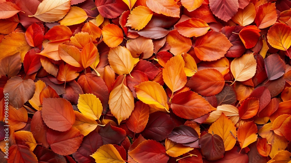 Vibrant autumn leaves display a stunning array of red, orange, and yellow colors, creating a warm and picturesque scene. Vibrant autumn leaves display a stunning array of red, orange, and yellow colors, creating a warm and picturesque scene.