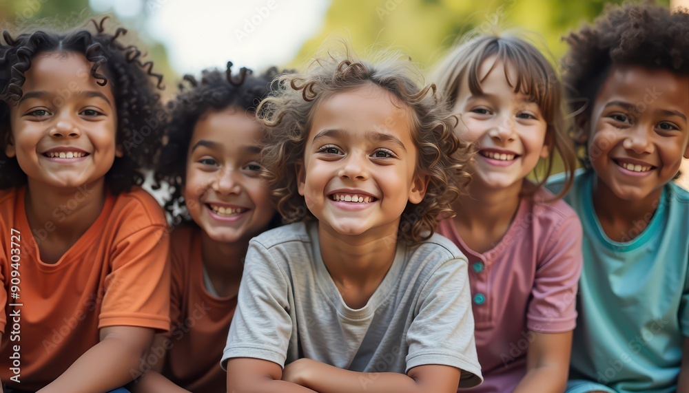 Diverse Group of Children Smiling Together Diverse Group of Children Smiling Together