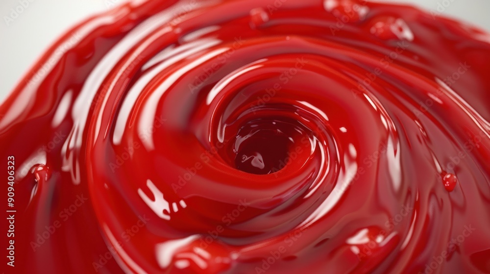 Swirling Red Liquid: A Close-Up Macro View Swirling Red Liquid: A Close-Up Macro View